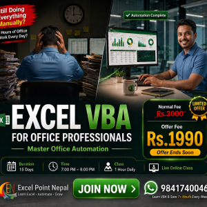 Excel VBA for Office Professional